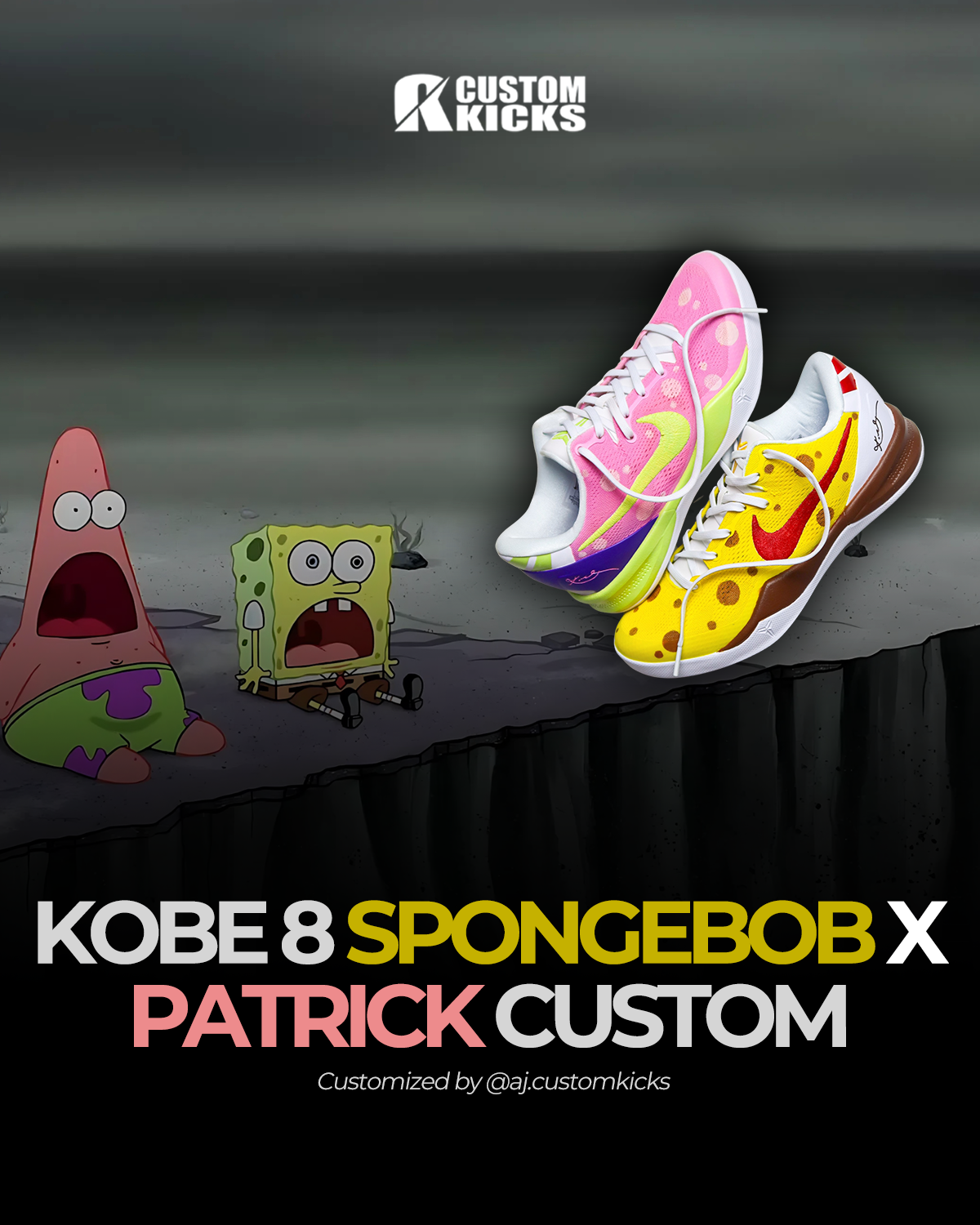 Kobe 8 'SpongeBob x Patrick' Custom
