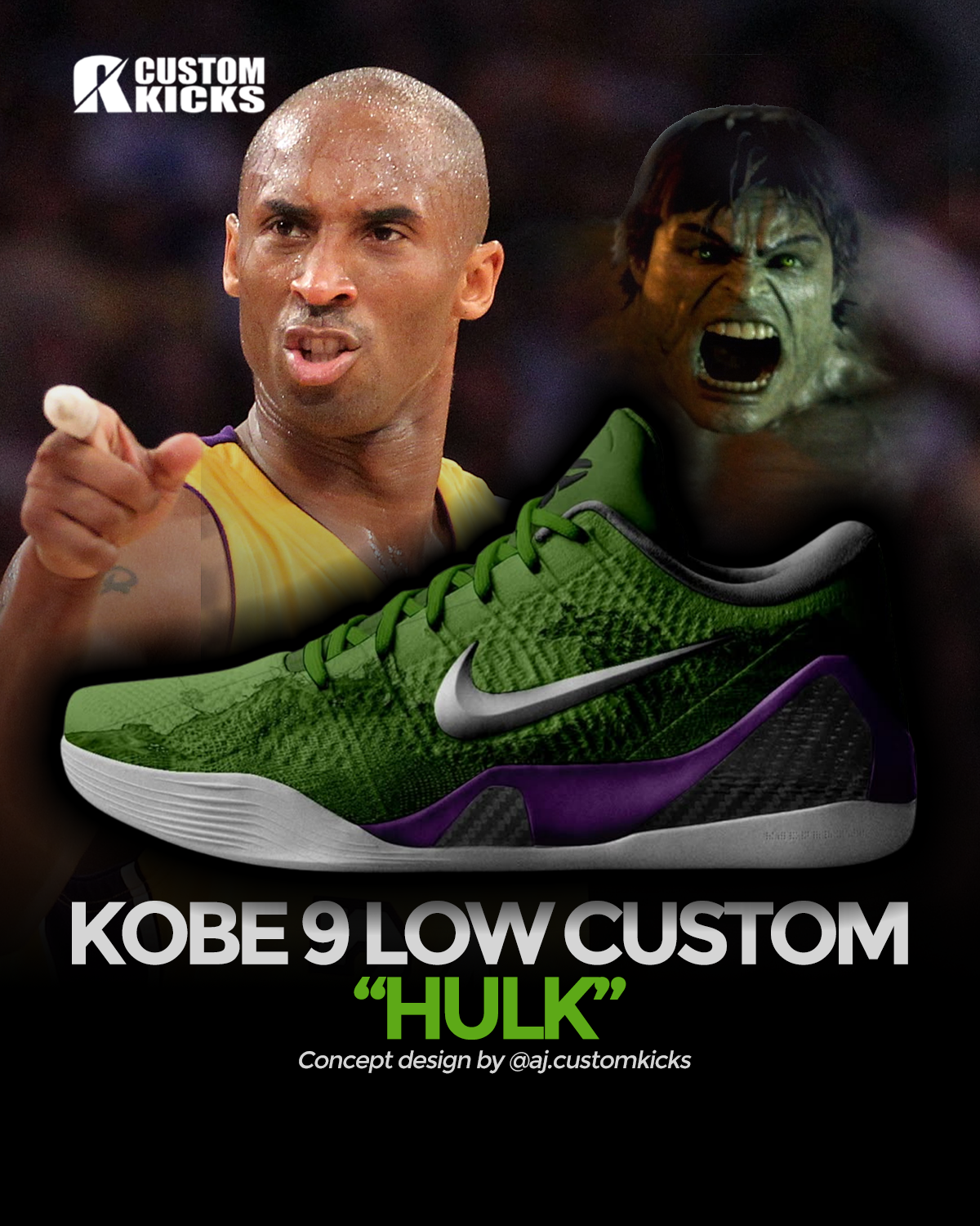 Kobe 9 "Hulk" Custom
