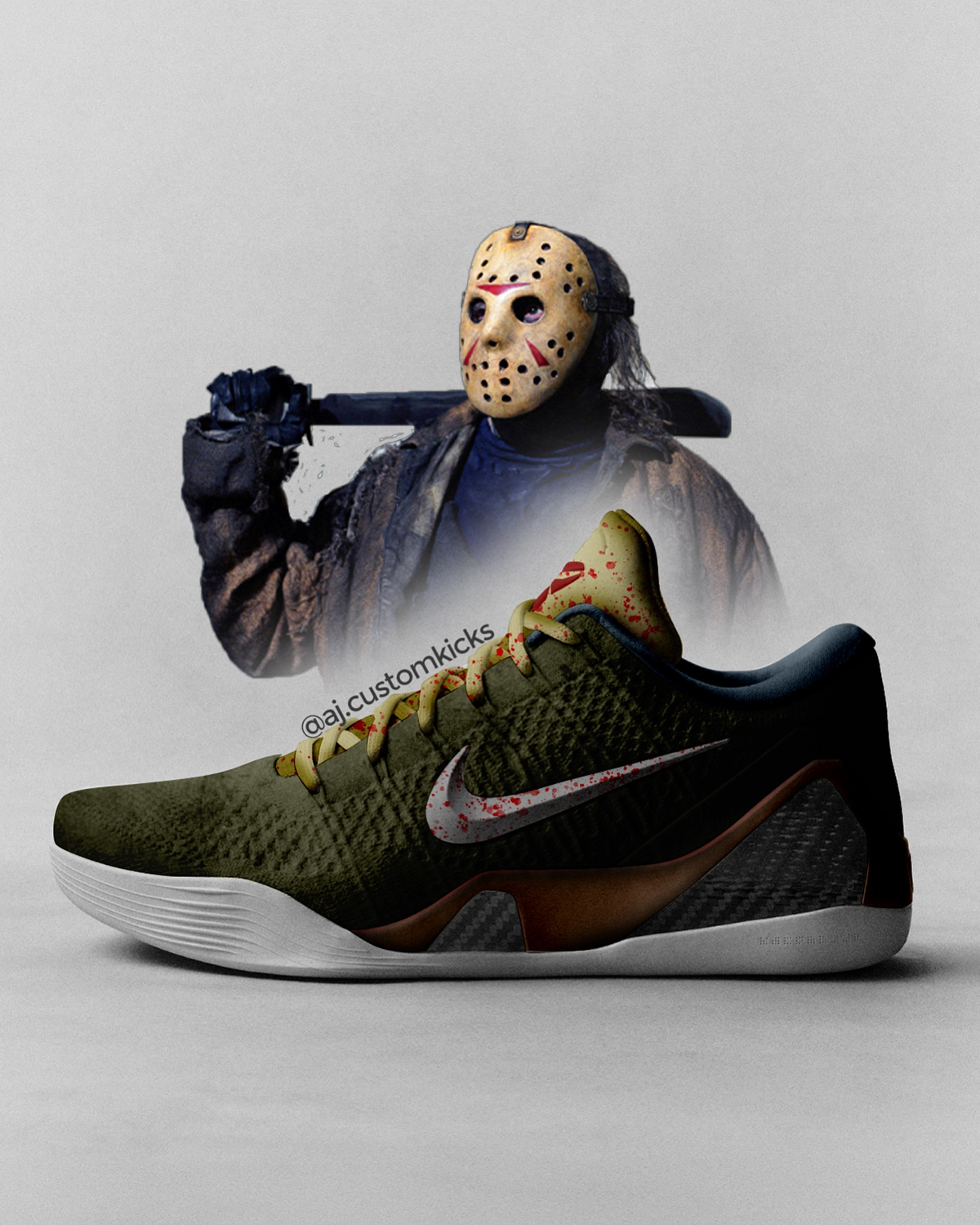 Kobe 9 "Jason Vorhees" Custom