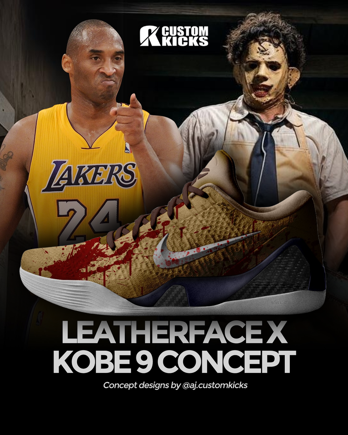 Kobe 9 "Leatherface" Custom