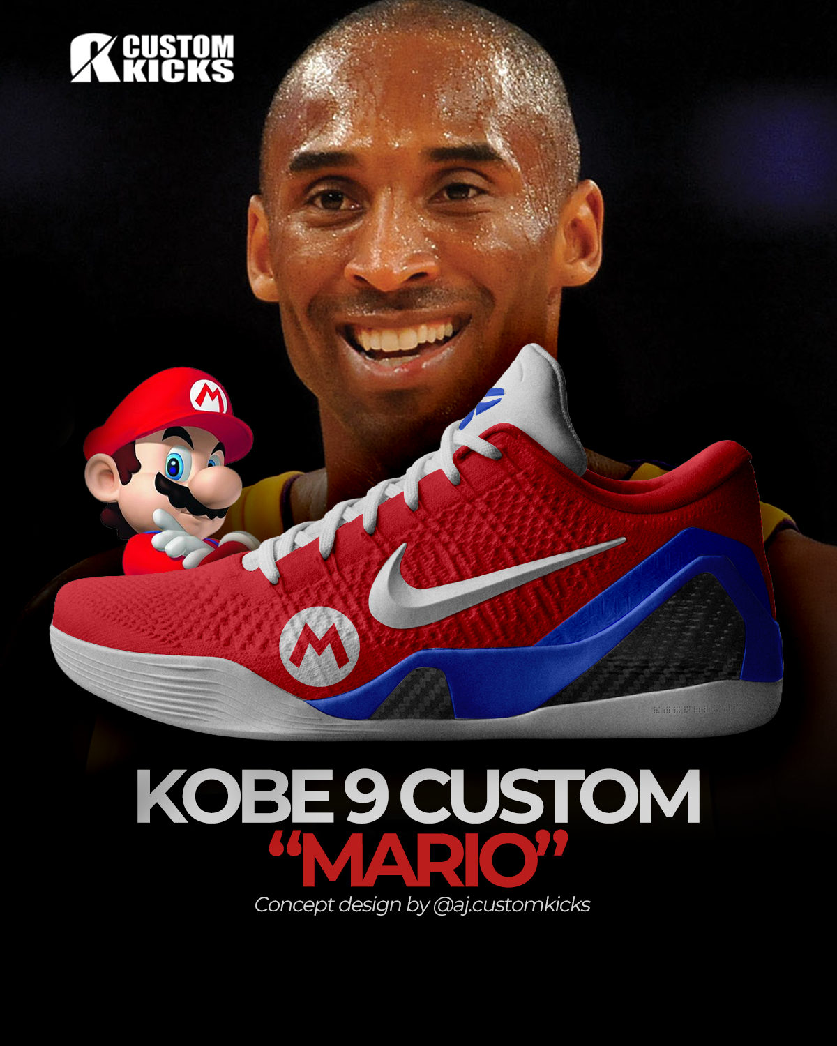 Kobe 9 "Mario" Custom