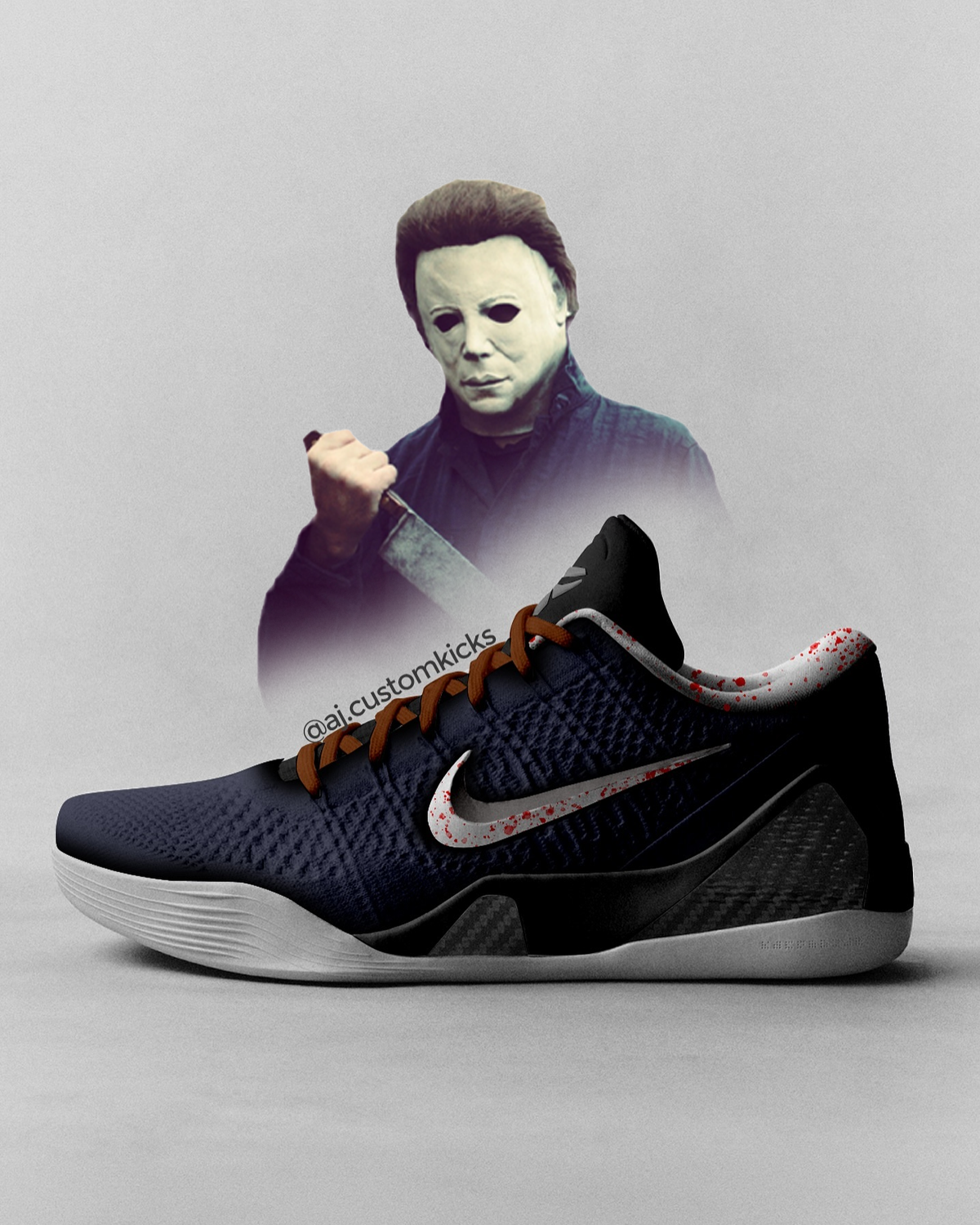 Kobe 9 "Michael Myers" Custom