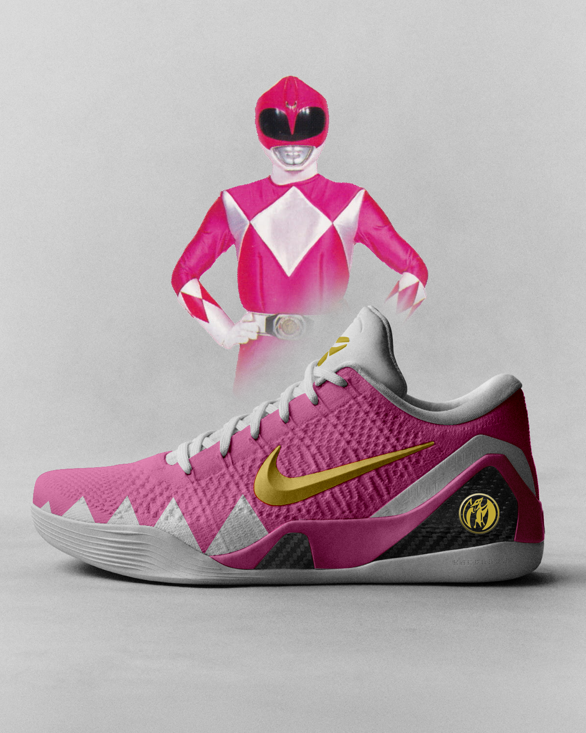 Kobe 9 "Pink Ranger" Custom