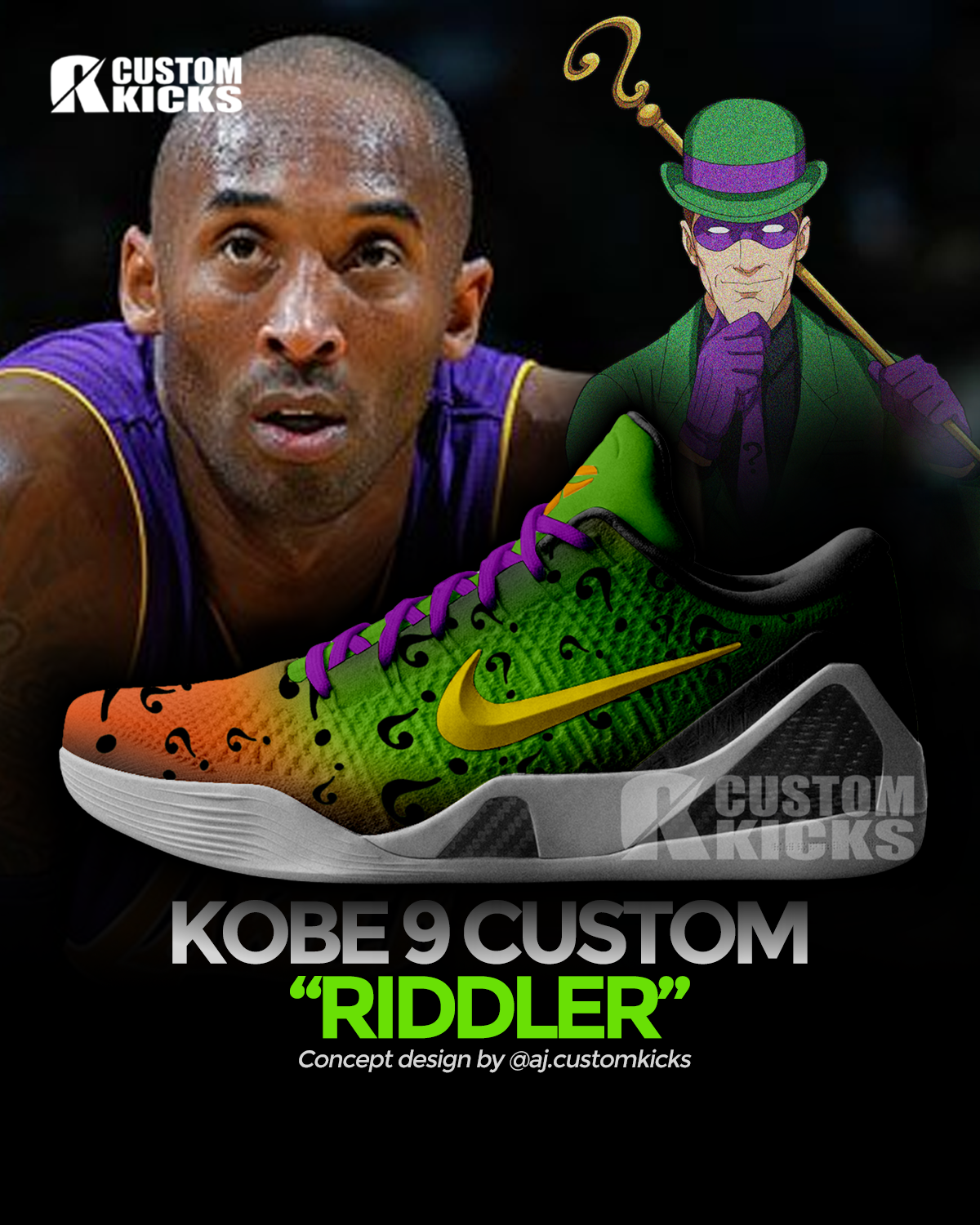 Kobe 9 "Riddler" Custom