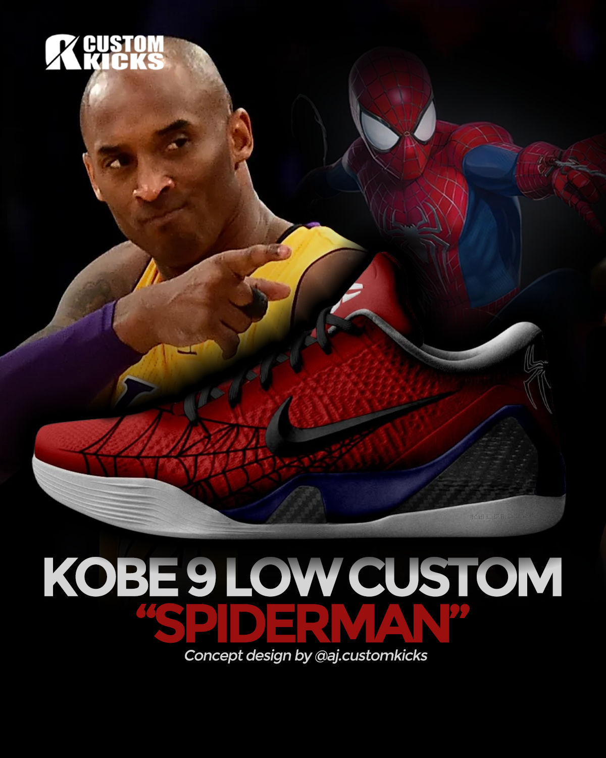Kobe 9 "Spiderman" Custom
