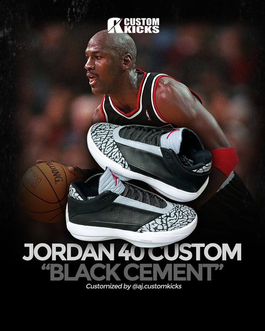 Jordan 40 'Black Cement' Custom