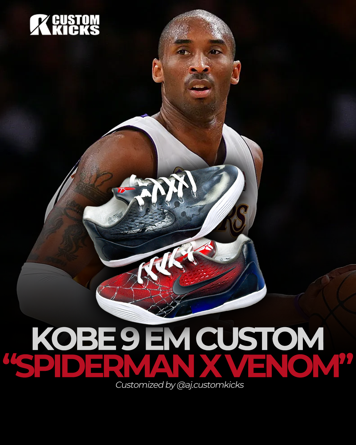 Kobe 9 EM "Spiderman x Venom" Custom